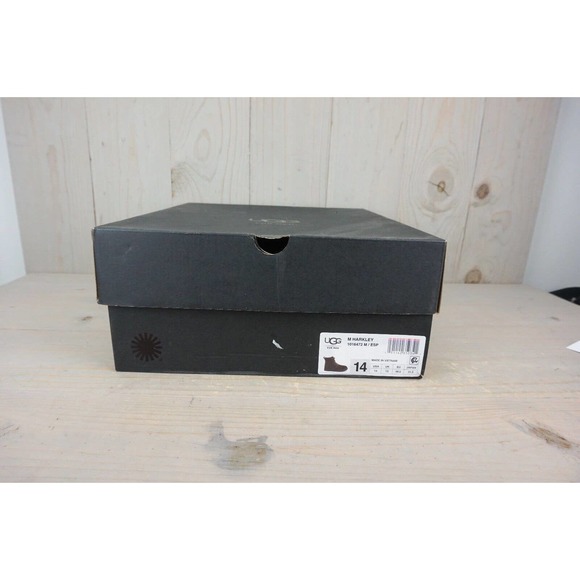 UGG HARKLEY SUEDE ESPRESSO LACE UP BOOTS MENS US 14 nib - Picture 8 of 9